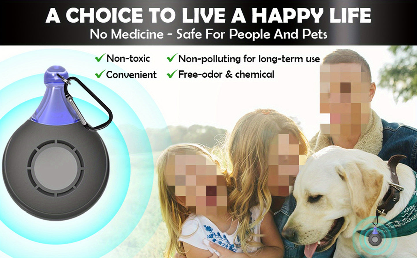 Ultrasonic Flea & Tick Repeller For Pets - Mosquito Repellent - Bug Repellent - Insect Repellent - Ultrasonic Pest Repeller - Flea And Tick Prevention For Cats & Dogs - Dog Flea & Tick Control The Flea Collar Will Protect You