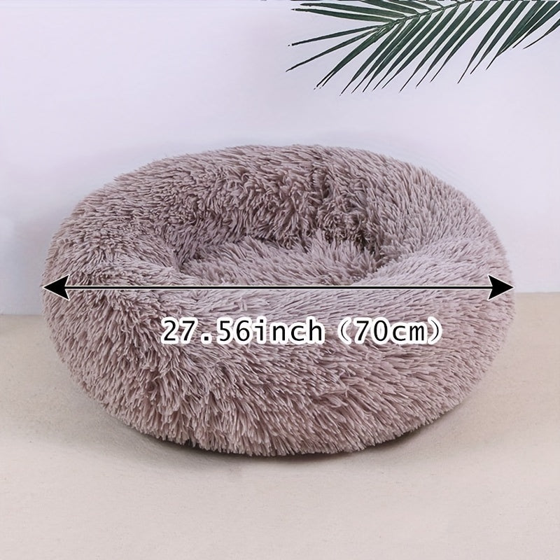 Plush Pet Nest Cat Dog Universal Round Nest Cat Mattress Soft Comfortable Bottom Non-slip Cat Nest