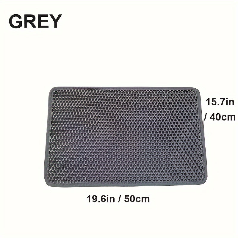 Waterproof Cat Litter Mat, Double Layer Cat Litter Box Mat With Non-slip Backing, Washable Leak Proof Pet Cleaning Mat Cat Litter Trapping Mat