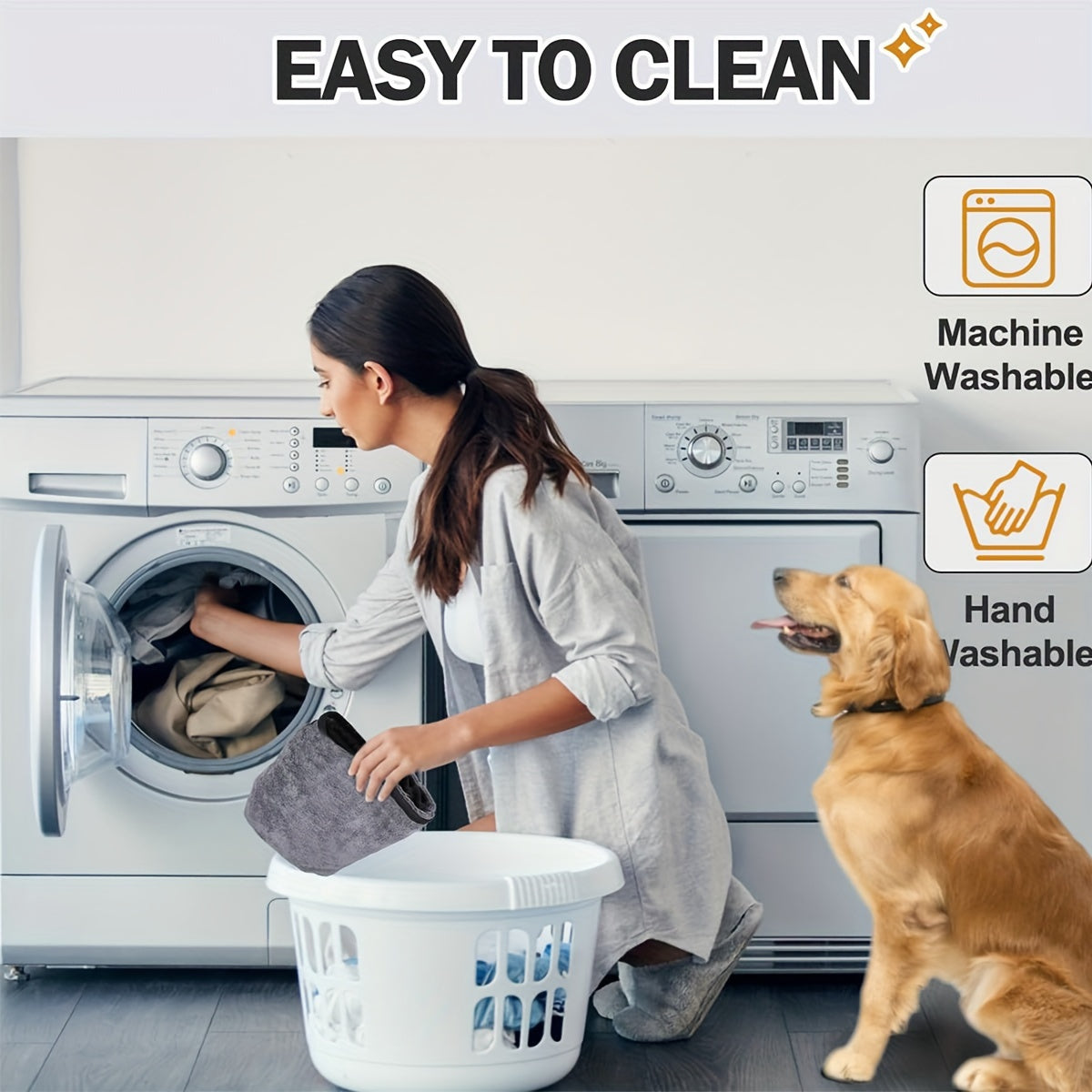 1Pc Plush Dog Bathrobe Towel - Super Absorbent, Quick Drying, Adjustable Collar and Waist, Magic Sticker, Moisture Absorption, Prevents Pet Hair Loss - Ideal for Small, Medium, Large Dogs and Cats