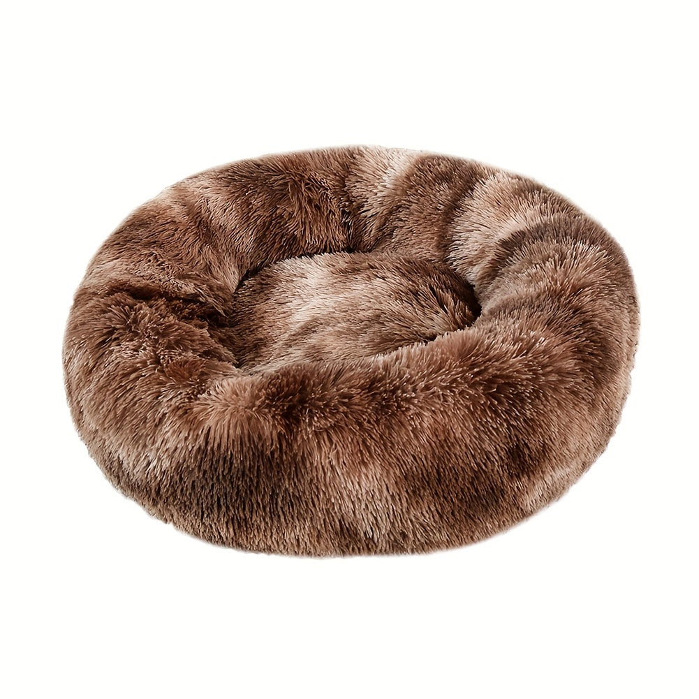 Long Plush Dog Bed For Autumn Winter, Deep Sleeping Pet Bed Mat For Small Medium Large Dogs, Donut Beds Mat For Cats Christmas Gift