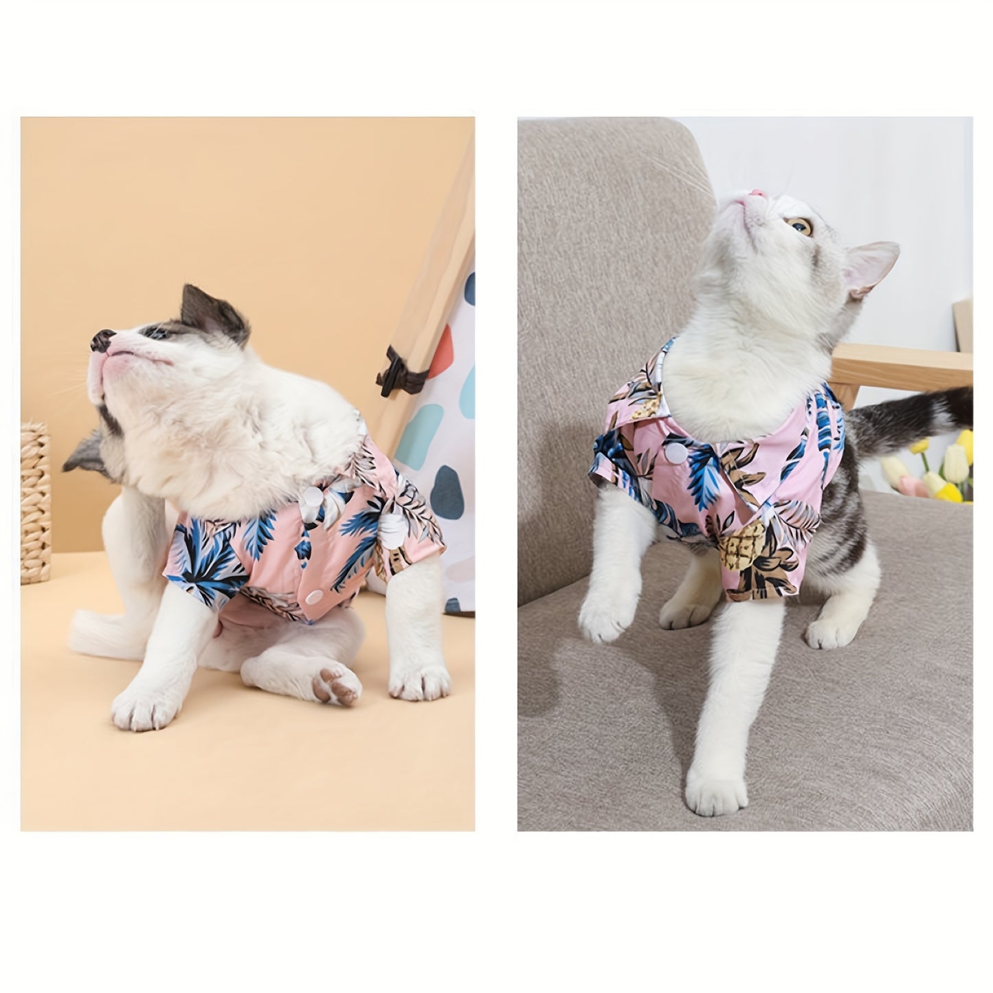 Small Breed Pet Shirt - Breathable Thin Summer Clothing for Cats and Dogs - Hand Wash Only, All-Season Wear for Spring and Autumn