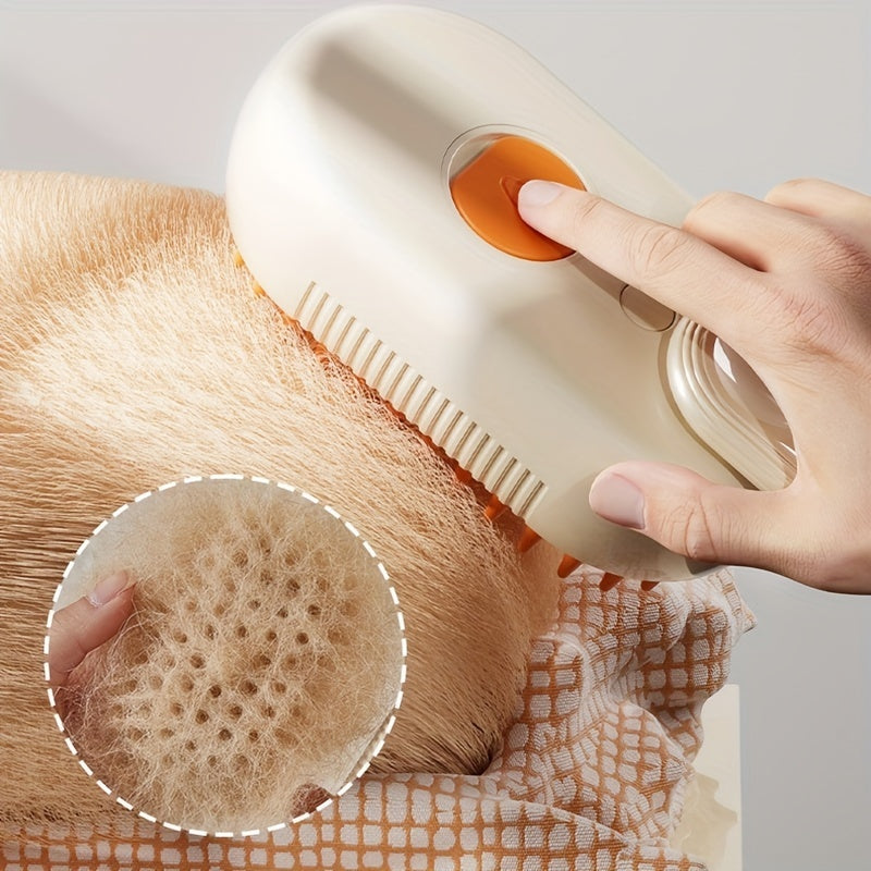 Pet Spray Massage Comb, Cat Steam Grooming Brush with Water Dispenser for Shedding Control