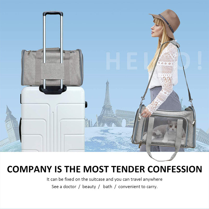 Breathable Foldable Pet Carrier - Cat Backpack Bag - Cat Bag