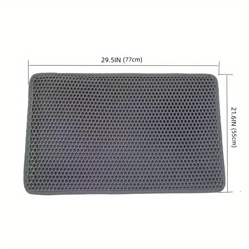 Waterproof Cat Litter Mat, Double Layer Cat Litter Box Mat With Non-slip Backing, Washable Leak Proof Pet Cleaning Mat Cat Litter Trapping Mat