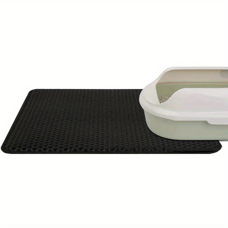 Waterproof Cat Litter Mat, Double Layer Cat Litter Box Mat With Non-slip Backing, Washable Leak Proof Pet Cleaning Mat Cat Litter Trapping Mat