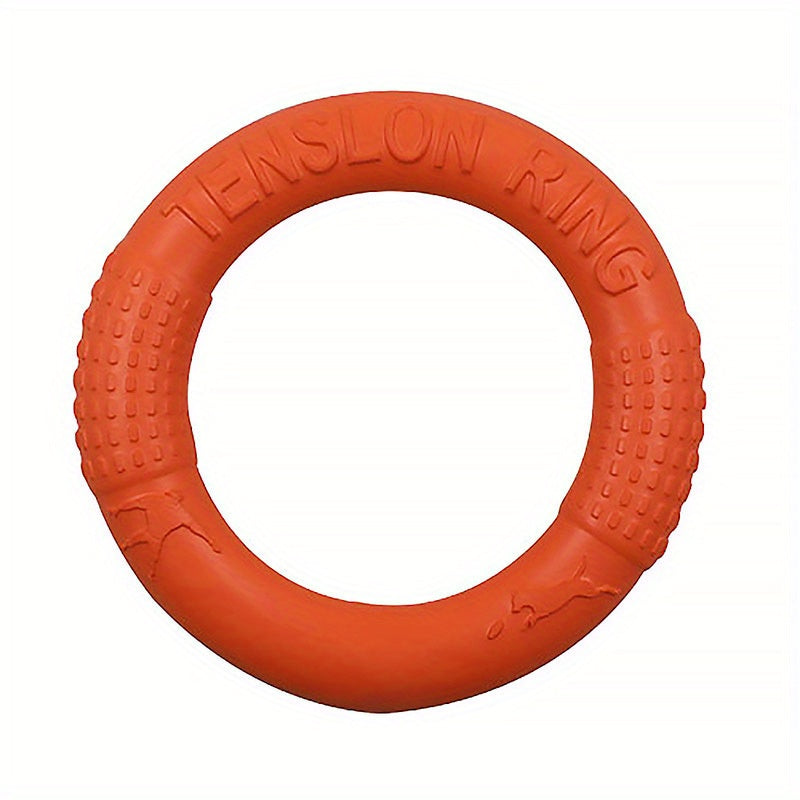 1pc Durable Dog Flying Discs - Interactive Pet Toys For Training, Pulling, And Chewing - Floats On Water