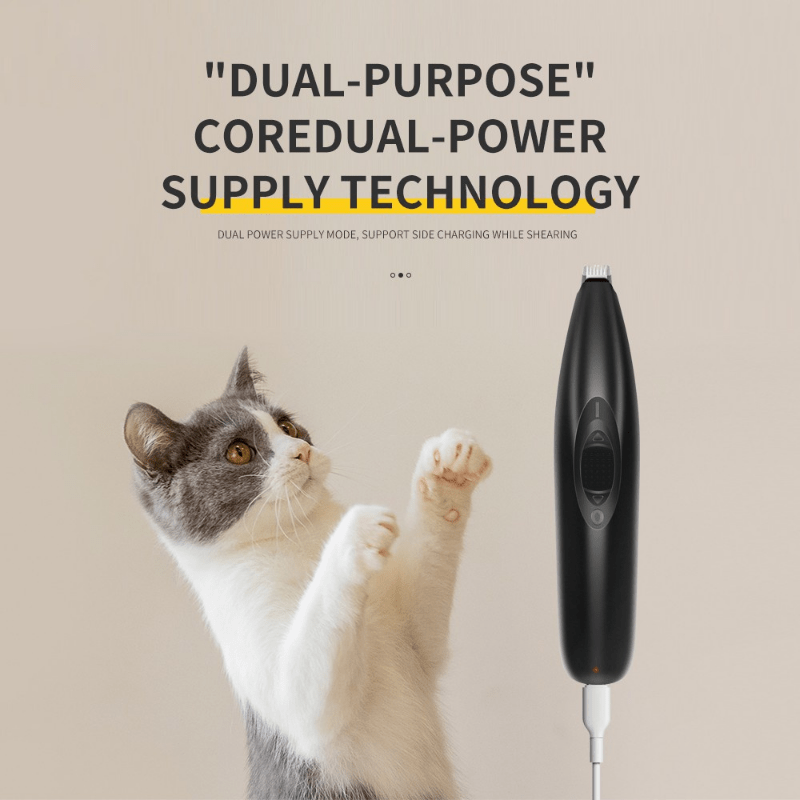 1pc Professional Pet Hair Trimmer And Nail Grooming Tool For Cats And Dogs - Quiet And Safe Clippers For Precise Cuts And Comfortable Grooming