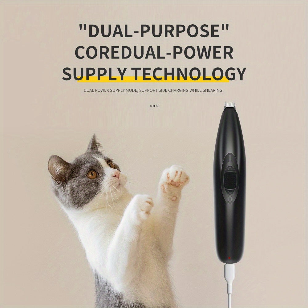 1pc Professional Pet Hair Trimmer And Nail Grooming Tool For Cats And Dogs - Quiet And Safe Clippers For Precise Cuts And Comfortable Grooming