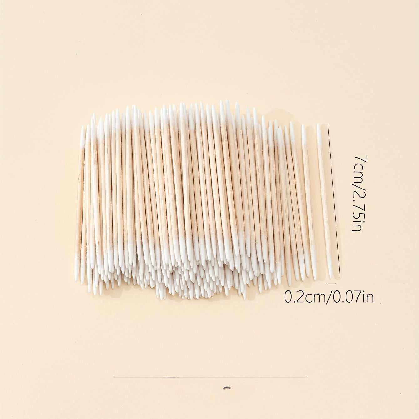 300/100pcs Precision Double Headed Cat Ear Cleaning Cotton Swabs - Multipurpose Pointed Tip Wooden Sticks for Pets, Humans, and Delicate Surfaces - Gentle, Reusable, and Sterilizable
