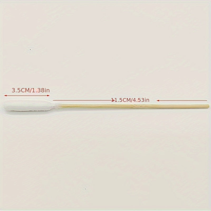 300/100pcs Precision Double Headed Cat Ear Cleaning Cotton Swabs - Multipurpose Pointed Tip Wooden Sticks for Pets, Humans, and Delicate Surfaces - Gentle, Reusable, and Sterilizable