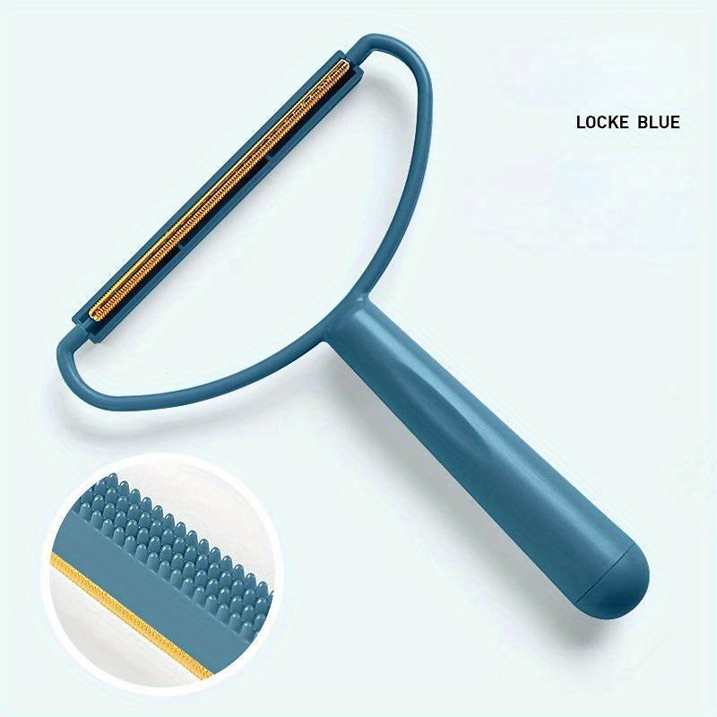 1pc Dual-Sided Pet Hair Remover Brush - Ergonomic Fabric Lint Scraper for Dogs & Cats, Non-Electric Grooming Tool with Teal Handle and Orange Bristles, Ideal for Coat and Carpet Cleaning, Pet Hair Remover Tool, Halloween gift