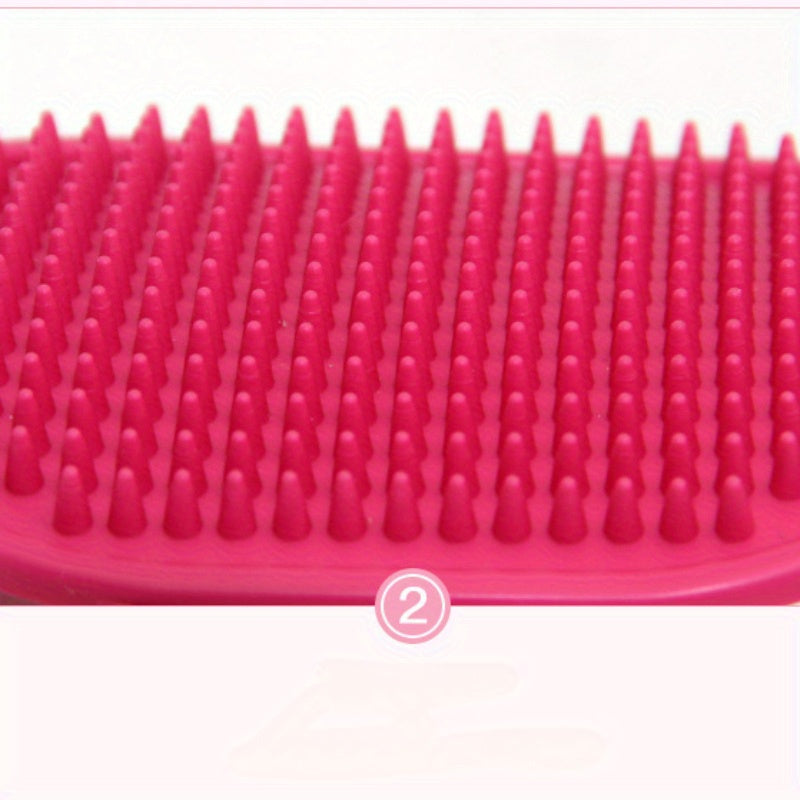 Pet Grooming Brush, Rubber Bristle Massage Bathing Brush for Cats and Dogs, Gentle Cleaning Glove Mitt for Pets - Non-Scrubbing, Easy to Use