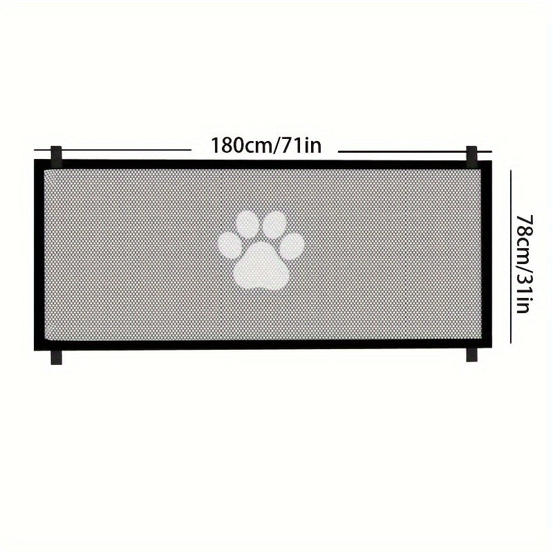 Versatile Pet Safety Gate - Expandable Mesh Pet Gate Portable Adjustable Safety Dog Gate - Indoor Outdoor Gate - Easy Install Stair Barrier for Pets