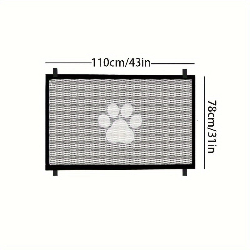 Versatile Pet Safety Gate - Expandable Mesh Pet Gate Portable Adjustable Safety Dog Gate - Indoor Outdoor Gate - Easy Install Stair Barrier for Pets