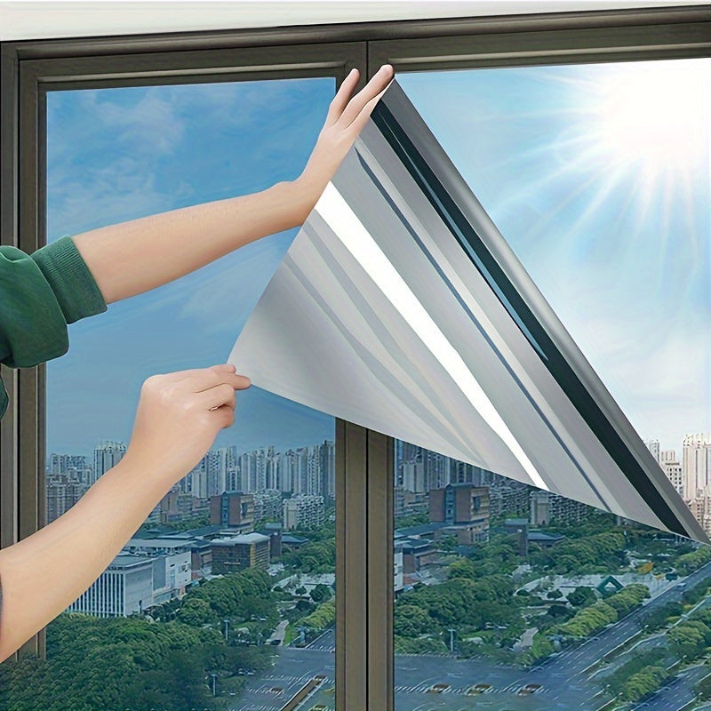 1 Roll Heat Insulation Window Film for Office & Home - Anti-Peeping Privacy, Protection & Sunshade, One-Way View, Easy & Stick PET Film, 2mil Thick Contemporary Design, Privacy Window Film, Architectural Integration, Durable