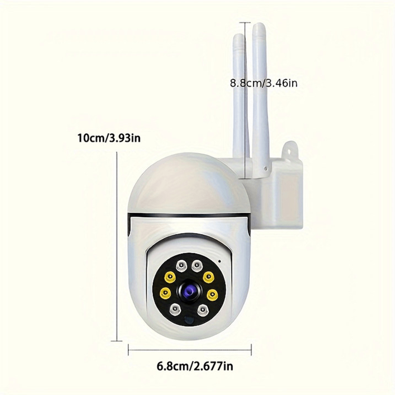 1080P Hd Indoor/Outdoor Security Camera With 2-Way Audio, Wi-Fi Enabled, Pan/Tilt/Zoom, Motion Tracking - Perfect For Babies & Pets, Color Night Vision