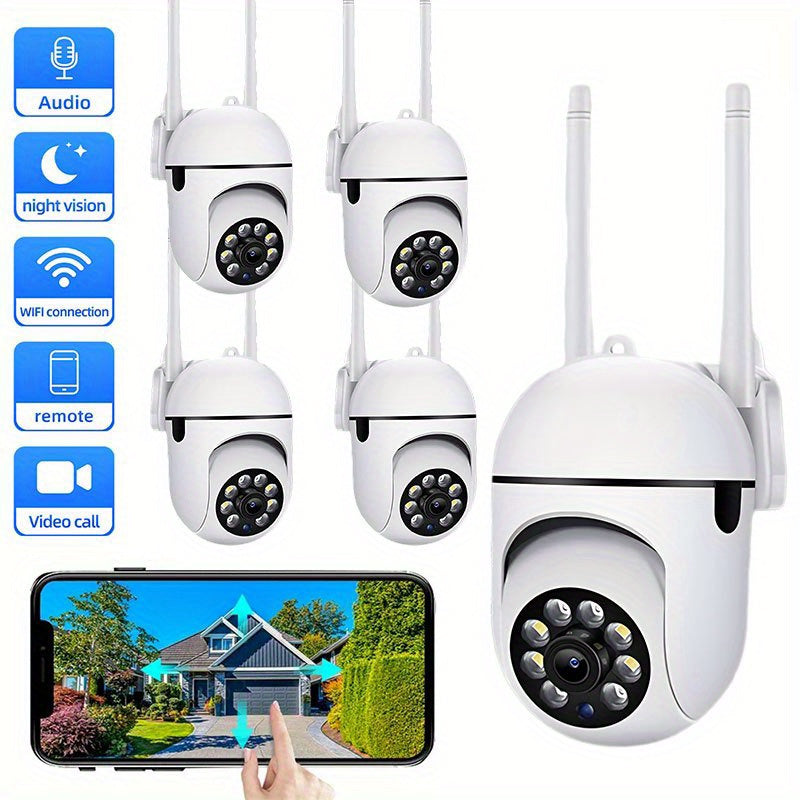 1080P Hd Indoor/Outdoor Security Camera With 2-Way Audio, Wi-Fi Enabled, Pan/Tilt/Zoom, Motion Tracking - Perfect For Babies & Pets, Color Night Vision