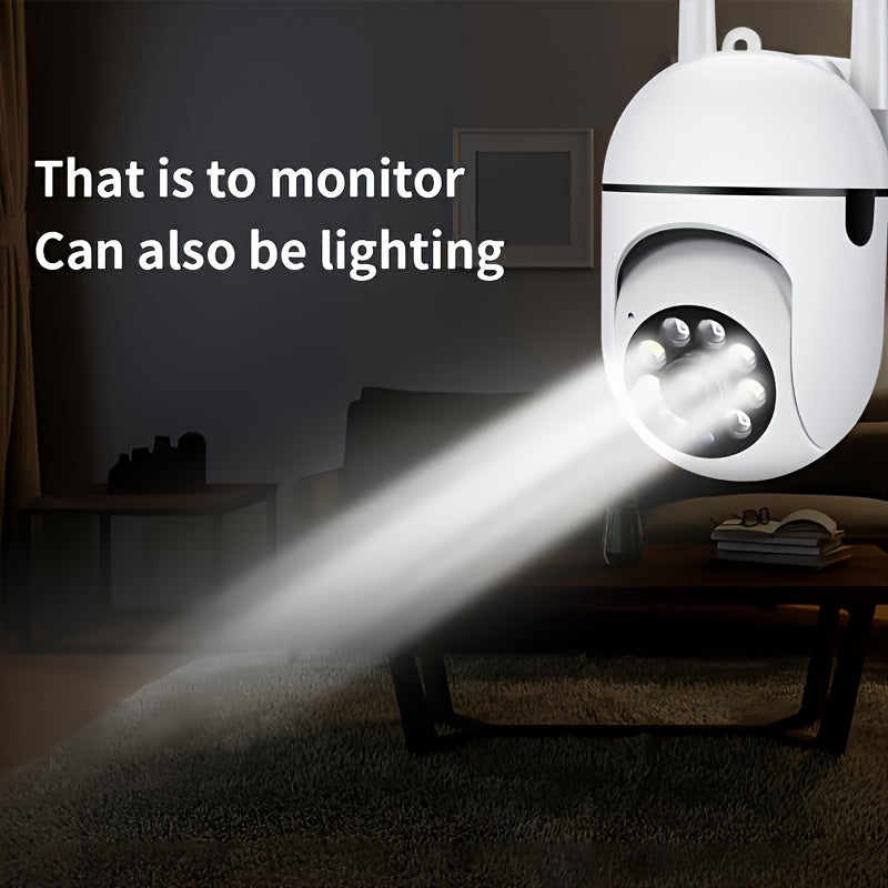 1080P Hd Indoor/Outdoor Security Camera With 2-Way Audio, Wi-Fi Enabled, Pan/Tilt/Zoom, Motion Tracking - Perfect For Babies & Pets, Color Night Vision