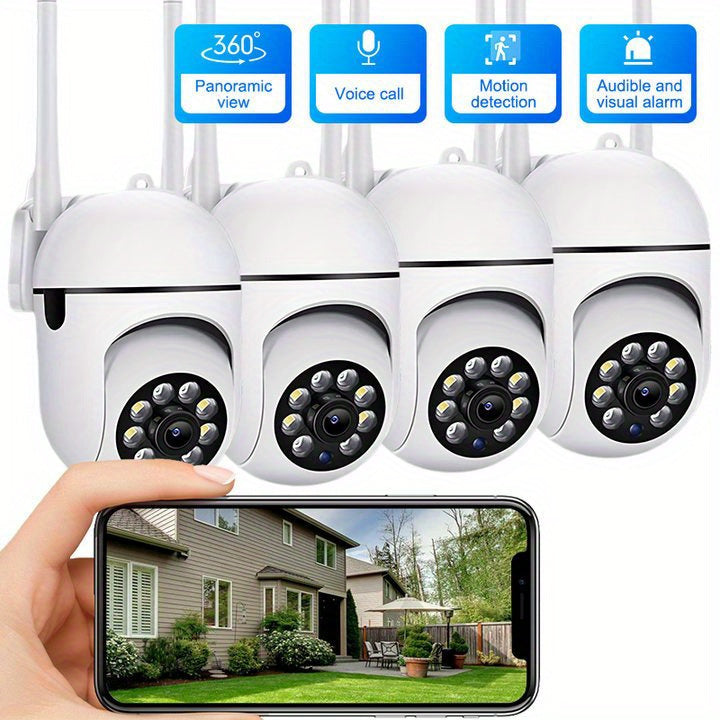 1080P Hd Indoor/Outdoor Security Camera With 2-Way Audio, Wi-Fi Enabled, Pan/Tilt/Zoom, Motion Tracking - Perfect For Babies & Pets, Color Night Vision