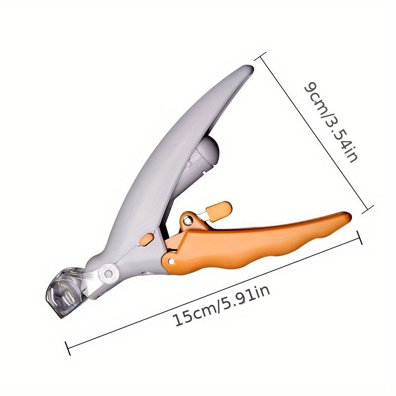 1pc LED Illuminated Pet Nail Clipper - Precision Stainless Steel Blade, Non-slip Comfort Grip, Safety Guard to Prevent Over-trimming - Perfect Grooming Tool for Dogs and Cats