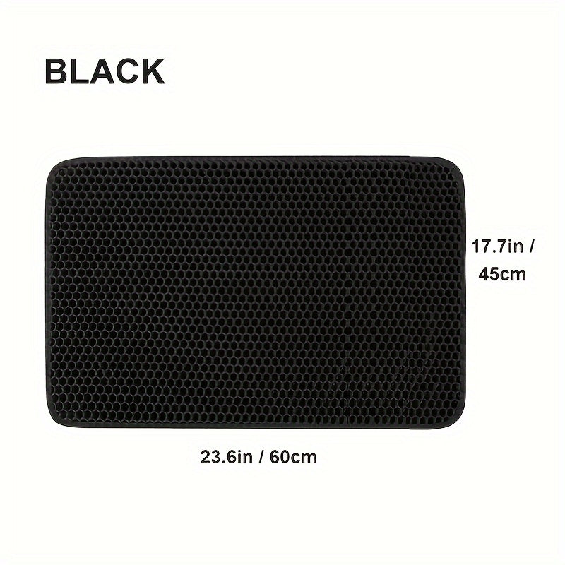 Waterproof Cat Litter Mat, Double Layer Cat Litter Box Mat With Non-slip Backing, Washable Leak Proof Pet Cleaning Mat Cat Litter Trapping Mat