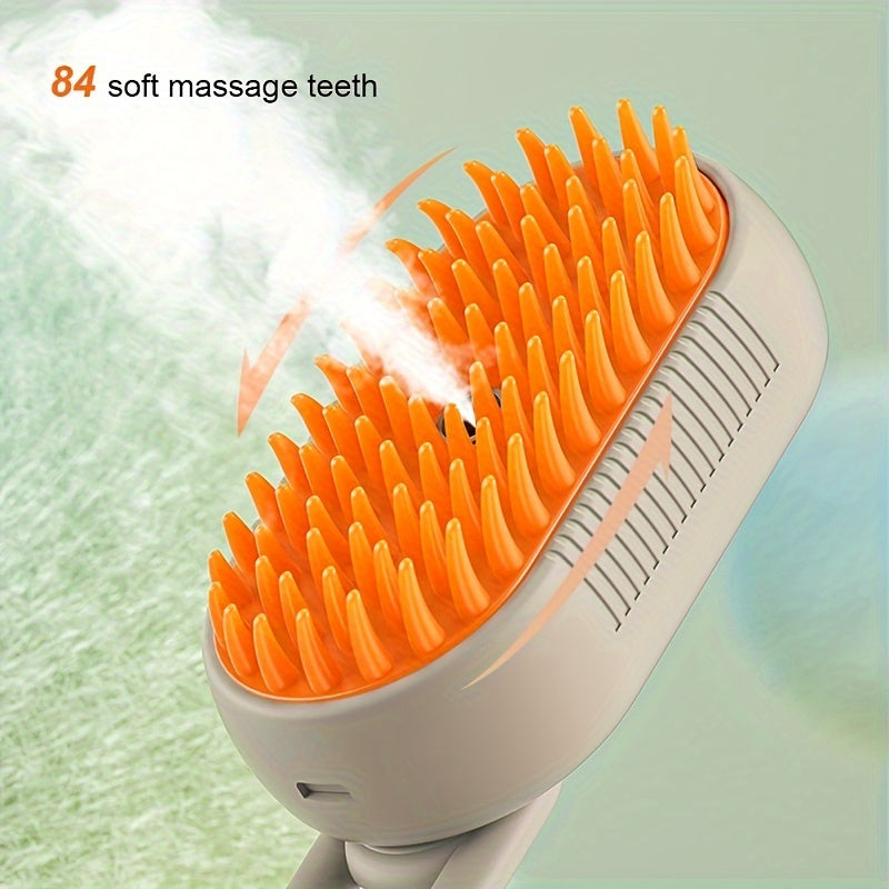 Pet Spray Massage Comb, Cat Steam Grooming Brush with Water Dispenser for Shedding Control