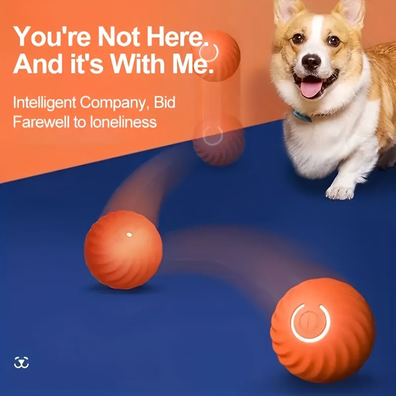 Electric Intelligent Pet Ball - Self-Rolling, Gravity Jumping Toy for Small Dogs and Cats - Electric Charging, Grinding Teeth Toy
