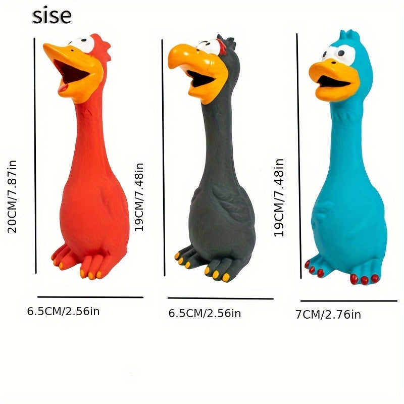 1/3pcs Pets Dog Toys Screaming Chicken Squeeze Sound Toy Rubber Duck Squeaky Chew Bite Resistant Toy Puppy Training Duck/chicken Design Dog Chew Toys, Tough Squeaky Dog Grinding Teeth Toys