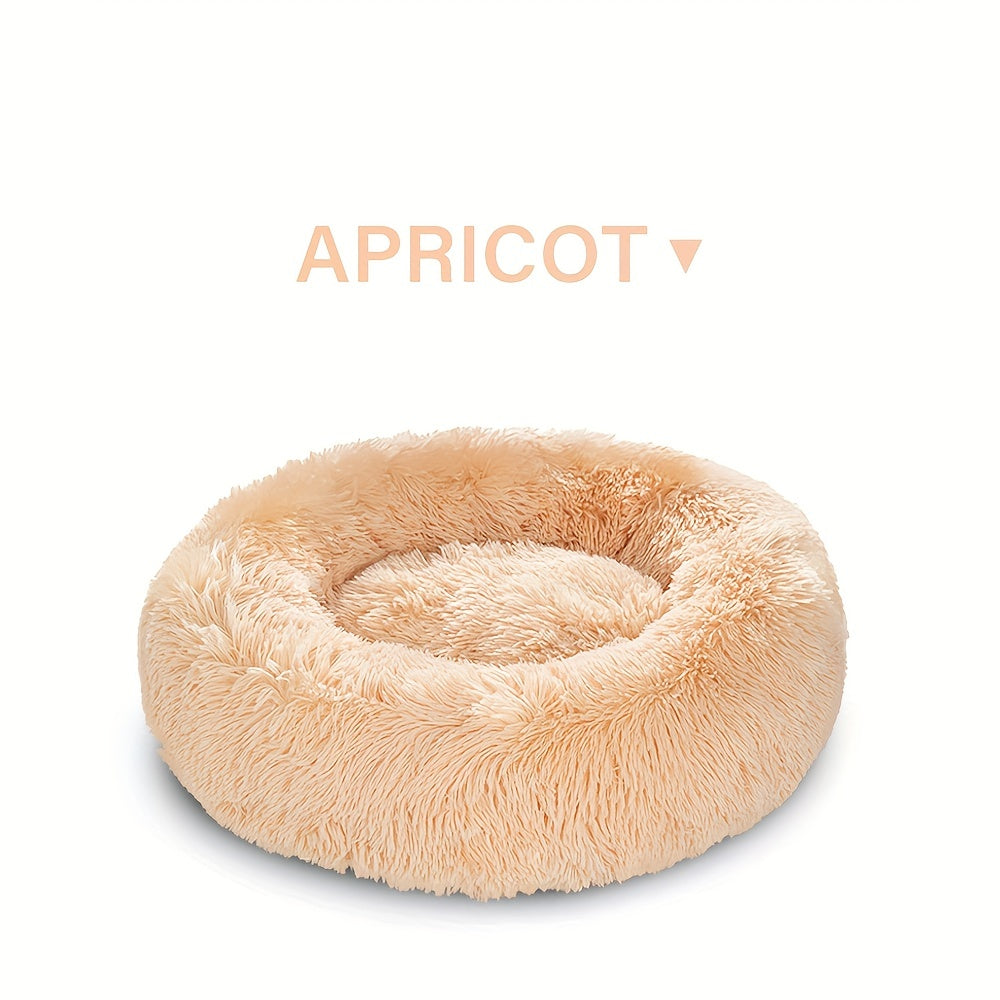Long Plush Dog Bed For Autumn Winter, Deep Sleeping Pet Bed Mat For Small Medium Large Dogs, Donut Beds Mat For Cats Christmas Gift