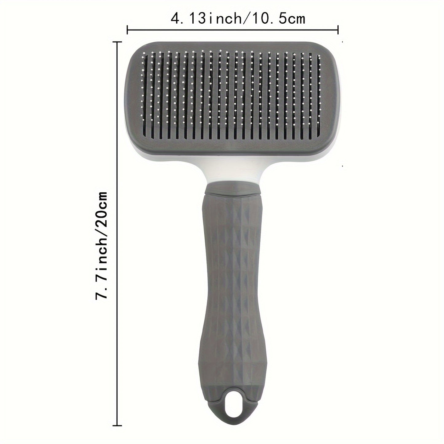 1-in-1 Pet Massage Comb & Brush - Heavy-Duty Ergonomic Design with One-Click Detachable Head, Efficient Shedding & Grooming Tool for Dogs & Cats, Reduces Shedding, Undercoat Removal, Minimizes Hair Flying - White & Black Colo