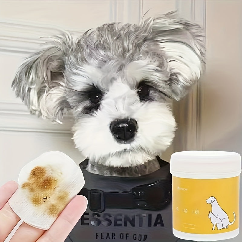 200pcs Gentle Pet Eye Wipes - Tear Stain Remover - Soothing Cleaner for Dog & Cat Eye Care