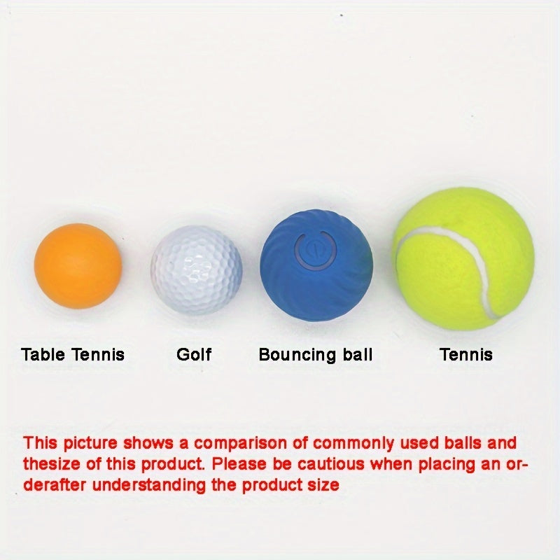 Electric Intelligent Pet Ball - Self-Rolling, Gravity Jumping Toy for Small Dogs and Cats - Electric Charging, Grinding Teeth Toy