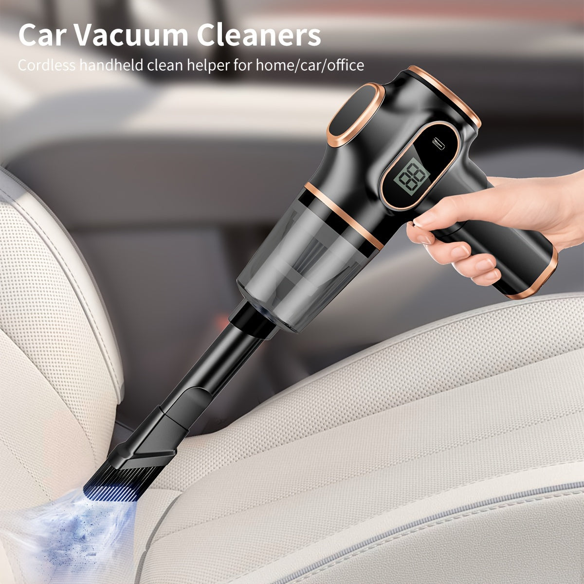 1pc BELIBUY Cordless Handheld Vacuum Cleaner, High Power USB Rechargeable with Extended Battery Life, Multi-Function Dust Buster for Home and Car Use, Pet Hair, Dust & Debris Cleaning, Includes Accessory Kit