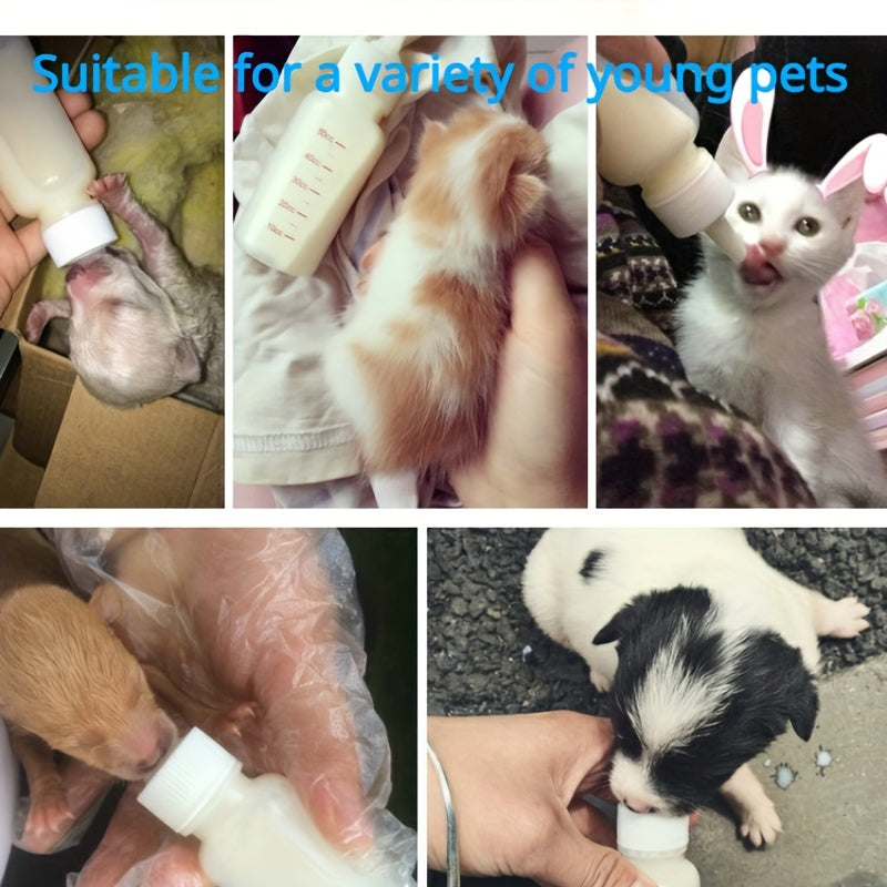 1pc 60ml Pet Milk Feeding Bottle - Soft, Small Nipples for Easy Feeding, Measurement Scale for Accurate Feeding, Essential Pet Nursing Supplies for Kittens and Small Pets