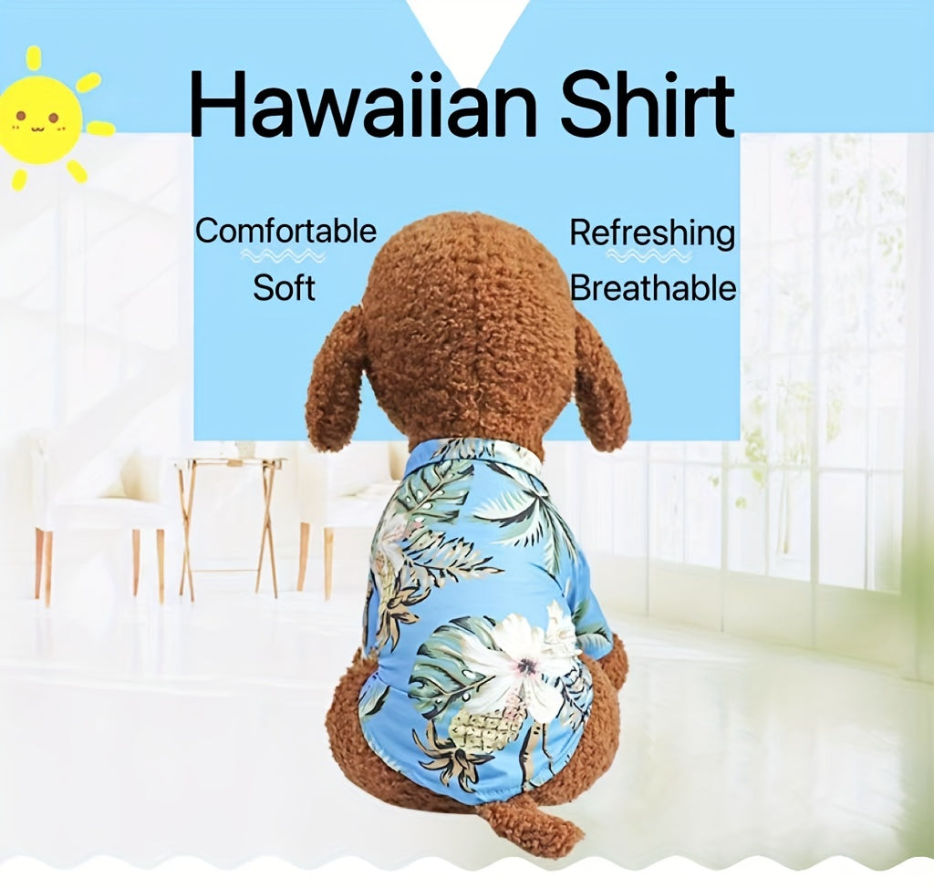 Small Breed Pet Shirt - Breathable Thin Summer Clothing for Cats and Dogs - Hand Wash Only, All-Season Wear for Spring and Autumn