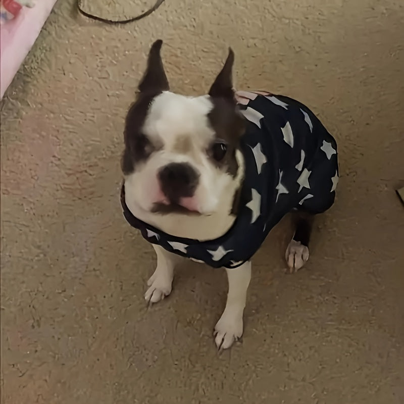 Stars & Stripes Pet Vest - Cartoon Printed, Summer Themed, Breathable, Comfortable Dog Shirt for Small to Medium Dogs - Independence Day Celebration Outfit