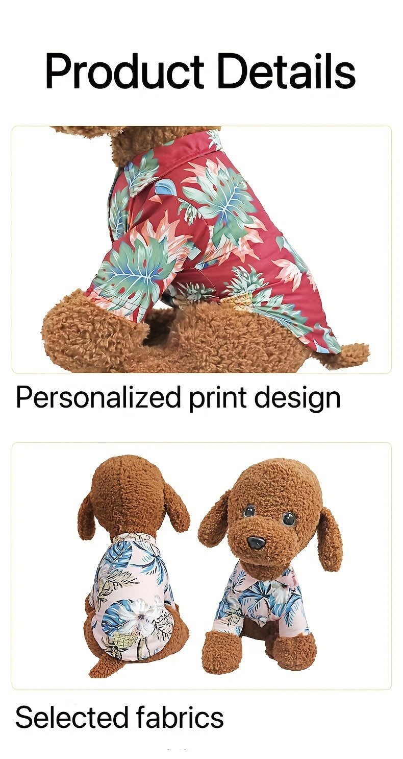 Small Breed Pet Shirt - Breathable Thin Summer Clothing for Cats and Dogs - Hand Wash Only, All-Season Wear for Spring and Autumn