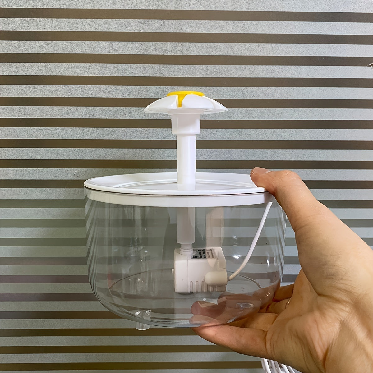 Ultra-Quiet 50.72 Oz Clear Pet Drinking Fountain, with 1 Water Pumb- USB Powered, Easy to Clean, BPA Free, Suitable for Cats And Small Pets, Without Battery