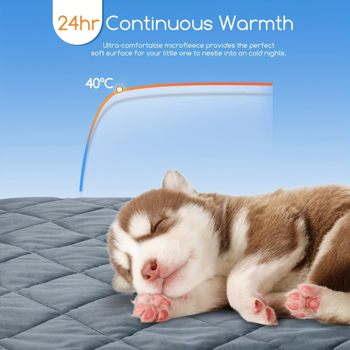 Self-Warming Pet Mat for Dogs & Cats - Diamond Pattern, Non-Slip Bottom, Washable - Ideal for Small to Medium Pets, Indoor/Outdoor Use, Autumn & Winter, Super Warm
