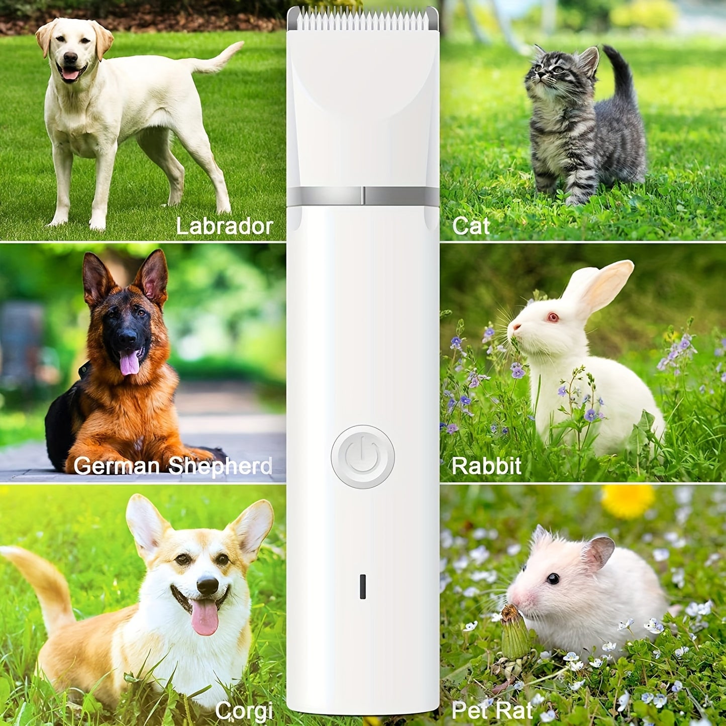 1pc, Dog Clippers Grooming Kit Hair Clipper-Low Noise Paw Trimmer- Rechargeable - Cordless Quiet Nail Grinder Shaver for Cats And Other Pets