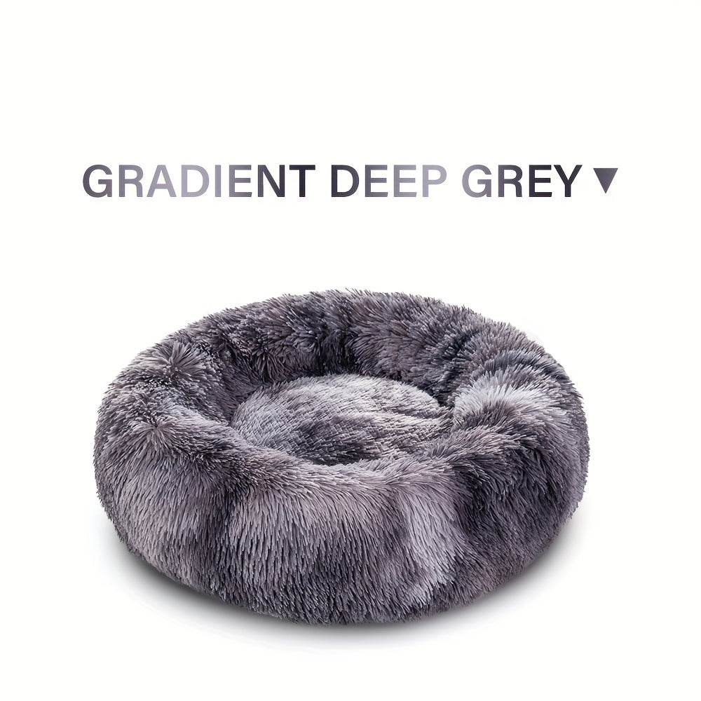Long Plush Dog Bed For Autumn Winter, Deep Sleeping Pet Bed Mat For Small Medium Large Dogs, Donut Beds Mat For Cats Christmas Gift