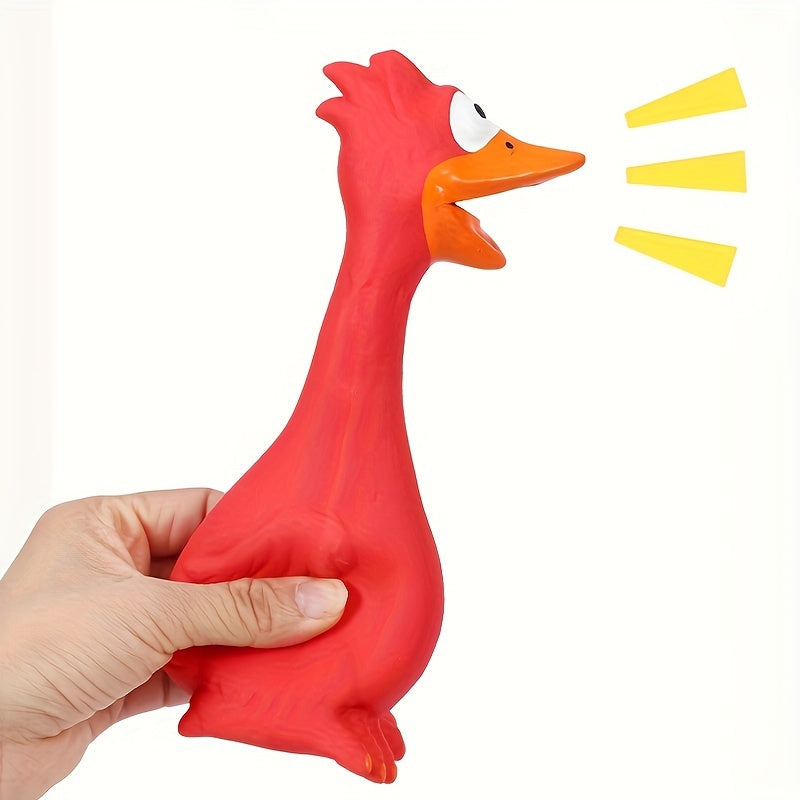 1/3pcs Pets Dog Toys Screaming Chicken Squeeze Sound Toy Rubber Duck Squeaky Chew Bite Resistant Toy Puppy Training Duck/chicken Design Dog Chew Toys, Tough Squeaky Dog Grinding Teeth Toys