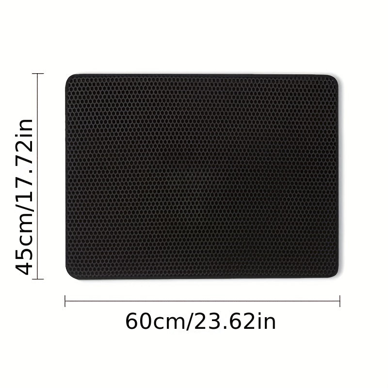 Honeycomb Double Layer Cat Litter Trapping Mat, Non-slip Washable Cat Cleaning Mat For Pet Toilet Kennel Litter Box