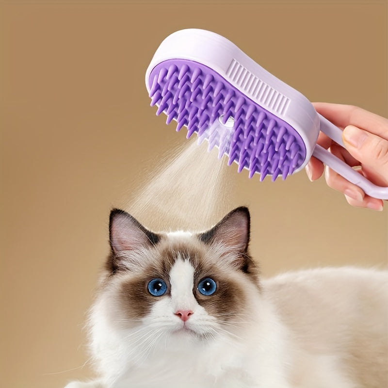 No-rinse cleaning brush for pets, steam fluff removal massage comb, pet bath brush, pet automatic hair removal spray and anti-static massage comb for dog and cat grooming