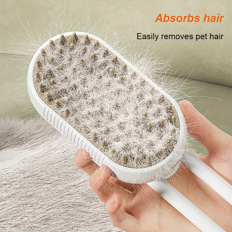 Pet Spray Massage Comb, Cat Steam Grooming Brush with Water Dispenser for Shedding Control