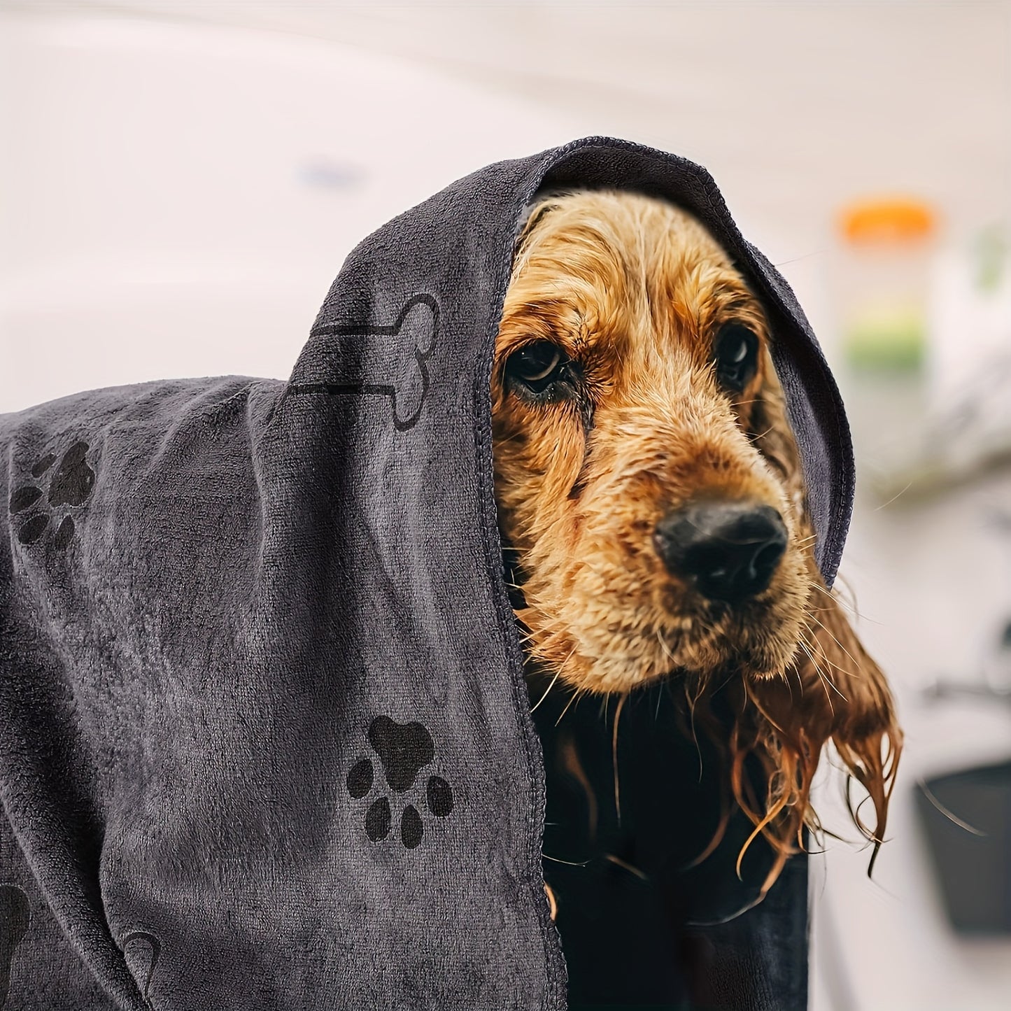 1pc Pet Bath Towel, Pet Dog Bathing Towel Quick-drying Soft Absorbent Does Not Shed Hair Suitable For Cats, Dogs, And Other Pets