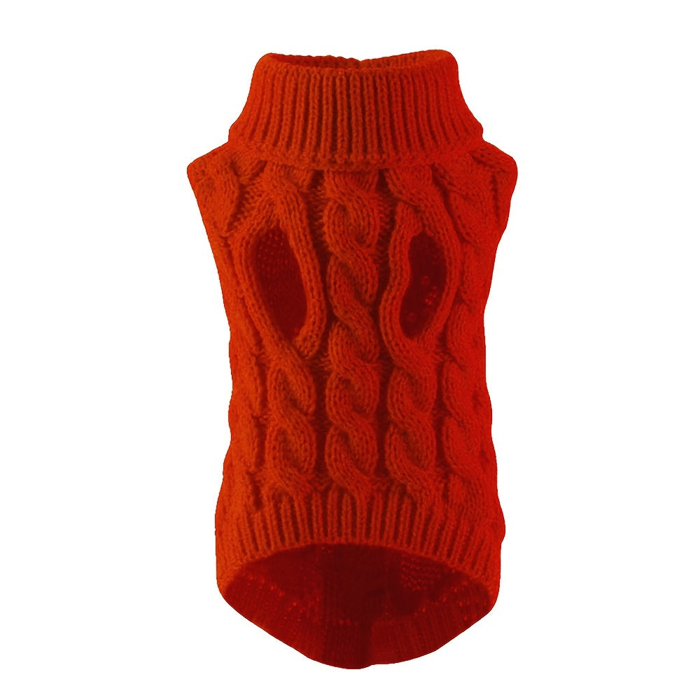 Small to Medium Breeds Cozy Knit Warm Pullover Pet Sweater for Cats & Dogs - Machine Washable