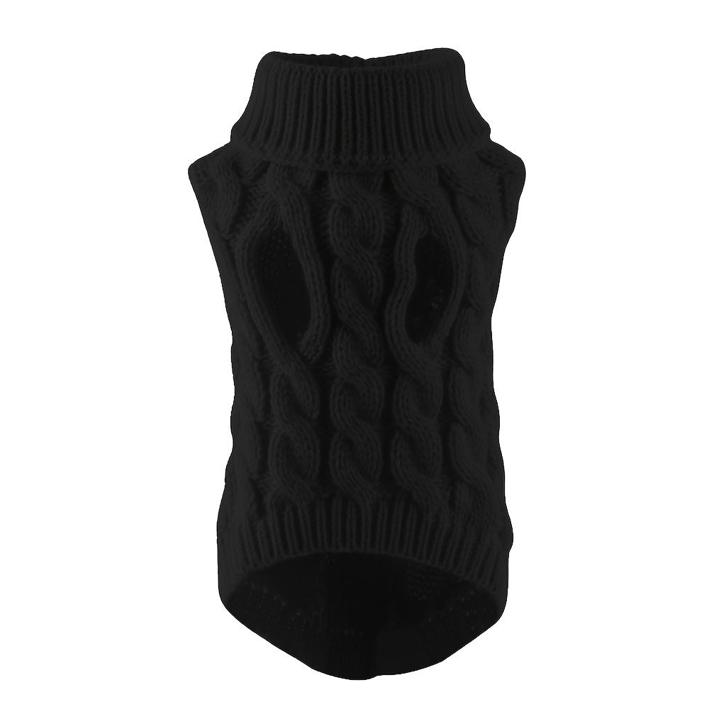 Small to Medium Breeds Cozy Knit Warm Pullover Pet Sweater for Cats & Dogs - Machine Washable