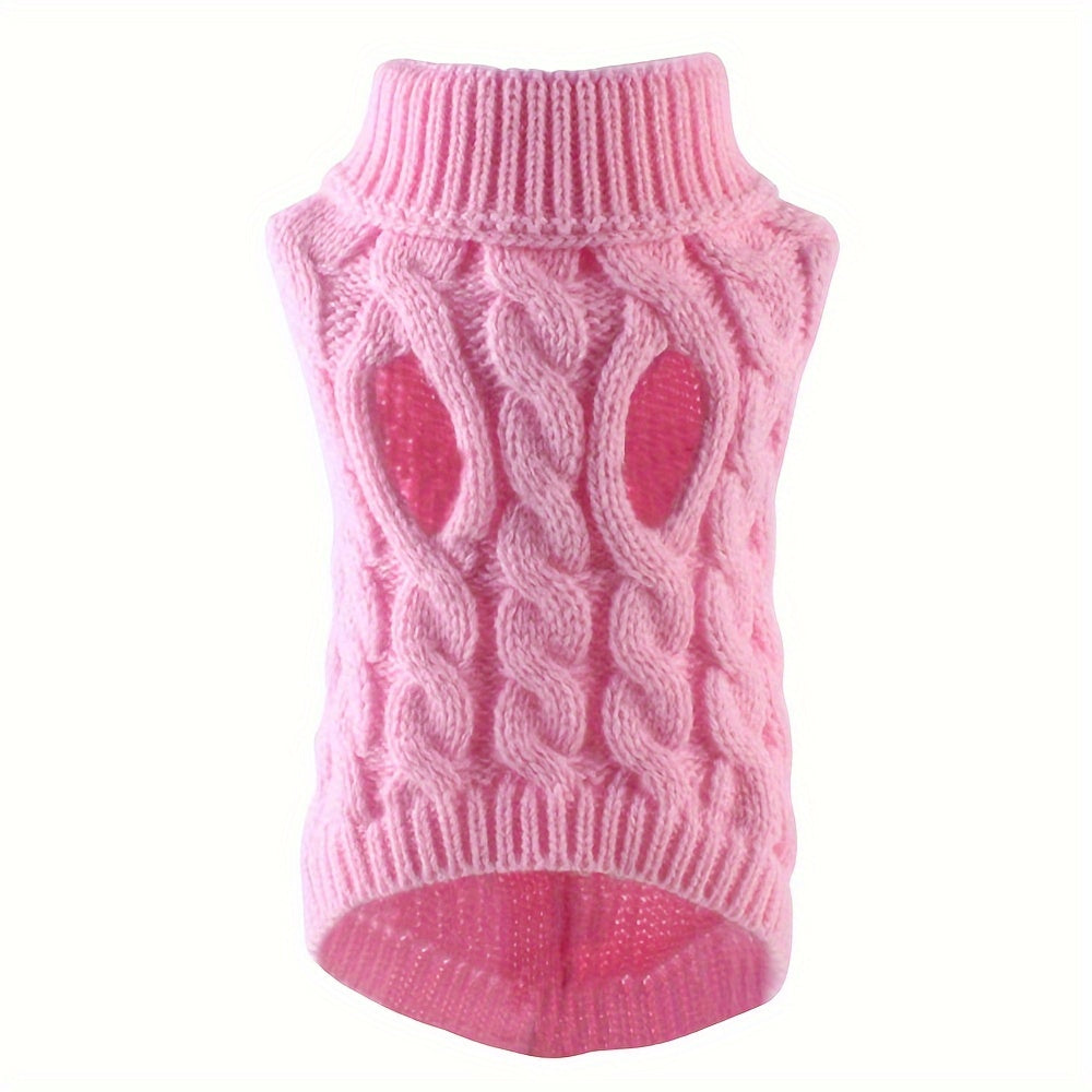 Small to Medium Breeds Cozy Knit Warm Pullover Pet Sweater for Cats & Dogs - Machine Washable